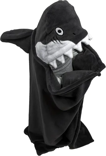 Vista 14 de Manta con capucha para llevar puesta Lazy One para niños, manta con capucha de animales (Oso)