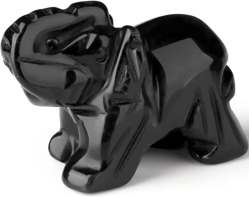 Vista 10 de YATOJUZI - Figura de elefante de cuarzo rosa de 5 cm decorativa, cristal curativo rosa, lindo, natural, tallado a mano, pulido, estatua de gema