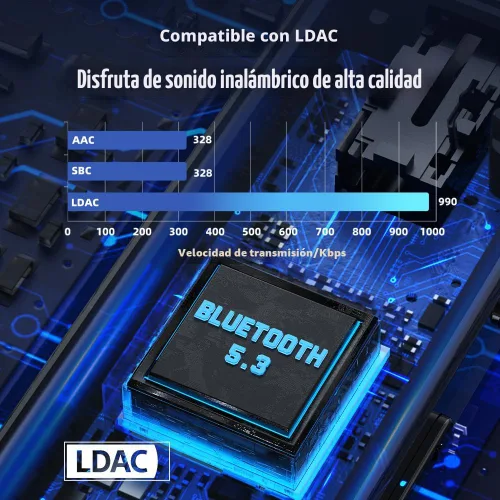 Vista 3 de FiiO BTR11 - Receptor Bluetooth 5.3 LDAC con micrófono incorporado de 3.5mm, adaptador amplificador de auriculares de audio inalámbrico (negro)