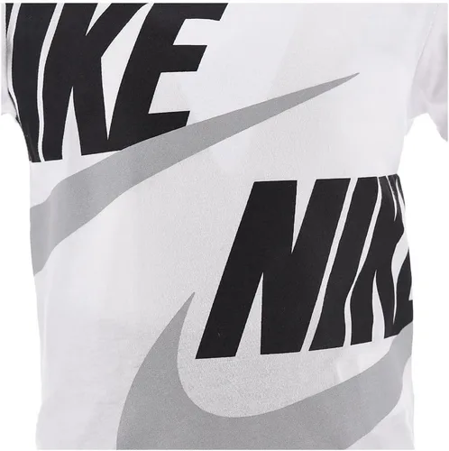 Vista 7 de Nike Conjunto de camiseta deportiva y pantalones cortos cargo (bebéniños pequeños), Blanco Gris