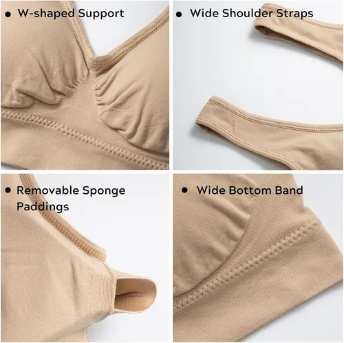 Vista 59 de Coobie Brasier sin costuras de cobertura completa para mujer con acolchado extraíble para mayor comodidad