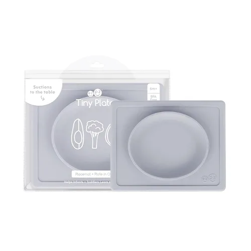 Vista 14 de ezpz Tiny Bowl (Azul) – 6 meses + – Mantel individual de succión 100% silicona + cuenco para bebés – Se adapta a todas las bandejas de silla alta