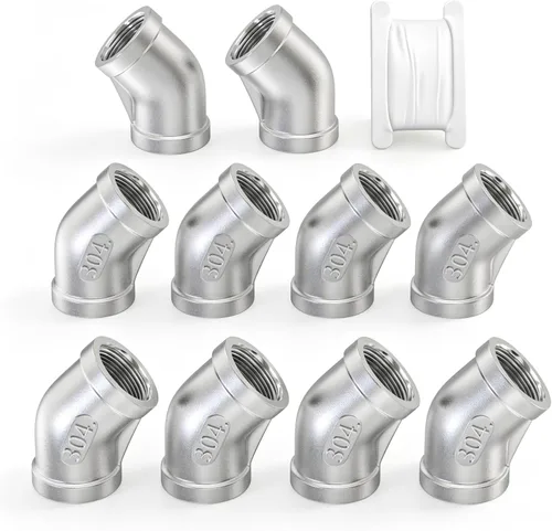 Vista 34 de TAISHER 2 piezas de acero inoxidable 304 accesorios de codo de 90 grados, tubo hembra NPT de 1 pulgada a 1 pulgada NPT hembra 304 accesorio