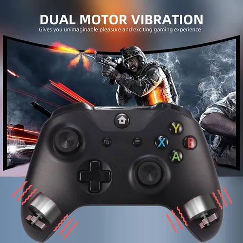 Vista 2 de Control inalámbrico para todos los modelos de Xbox One Xbox Series XSXbox OneXbox One SOne X, con conector para auriculares (negro)