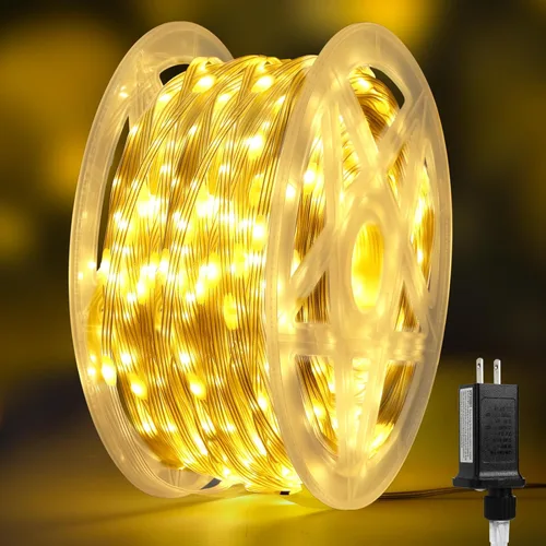 Vista 11 de Luces de Navidad de 262 pies, 800 luces LED para exteriores, alambre transparente para árbol de Navidad con 8 modos impermeables, tira de luces