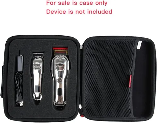 Vista 2 de Hermitshell Estuche rígido de viaje para cortapelos Hatteker para hombre, IPX7, impermeable, inalámbrico, para cortadora de pelo + recortadora