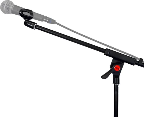 Vista 6 de DJ Pro Audio Band Micrófono Trípode Soportes Boom con Bolsas de transporte y Clips de micrófono Paquete de 4
