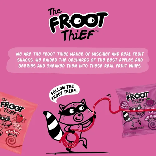 Vista 8 de THE FROOT Thief Golosinas de fruta real, sin frutos secos, perfectas para almuerzos escolares, bolsas individuales para niños, manzana, paquete de 5