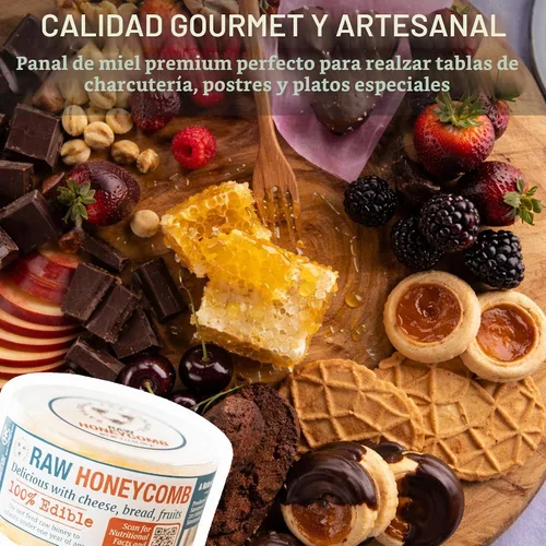 Vista 4 de Savannah Bee Company Panal crudo, tablas de queso Snacking 3.17 oz