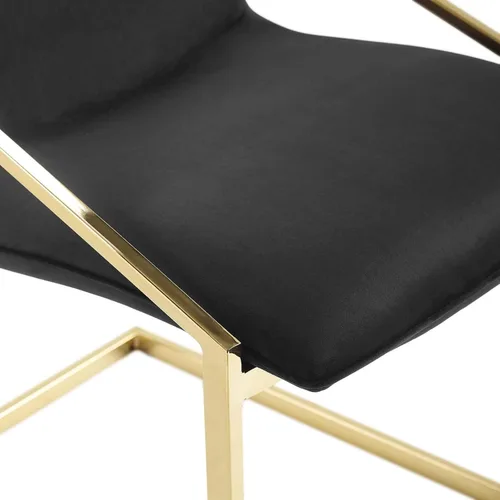 Vista 8 de Modway Pitch Performance - Sillón de terciopelo, 2 piezas, sillas de comedor, color dorado y negro
