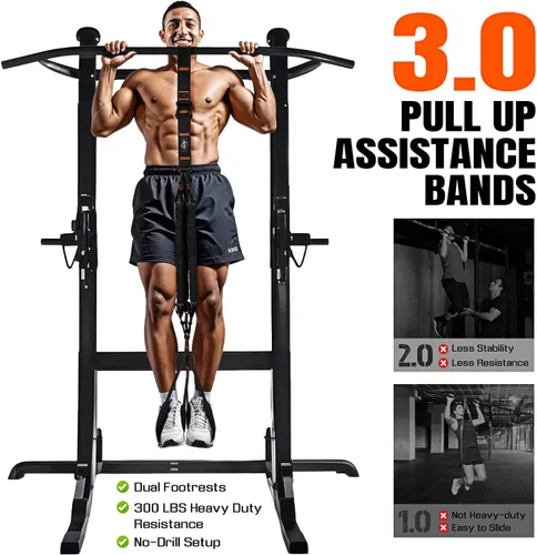 Vista 3 de Pull Up Assistance Bands, Resistance Bands with Handles, Heavy Duty Pull Up Bands for Home Gym, Height Adjustable Chin Up Bar Assist Bands for Arm