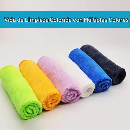 Vista 3 de Paños de limpieza de microfibra de alta calidad, ultra absorbentes, sin pelusas, para cocina, vidrio, cuidado del automóvil, acero inoxidable