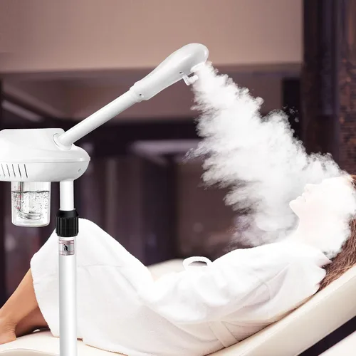 Vista 2 de Vaporizador Facial Profesional para Atomización, Humidificador, Atomizador, Altura y Ángulo Ajustables, Vaporizador Facial para Limpiar la Piel