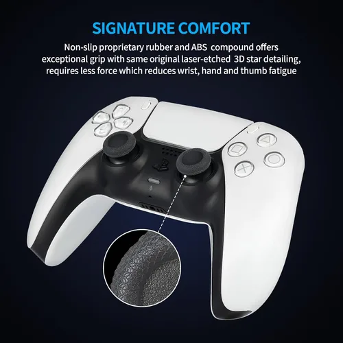 Vista 3 de 10 tapas de agarre de repuesto para joystick para controlador PS4 PS5, el mismo patrón que el original, piezas de accesorios antideslizantes