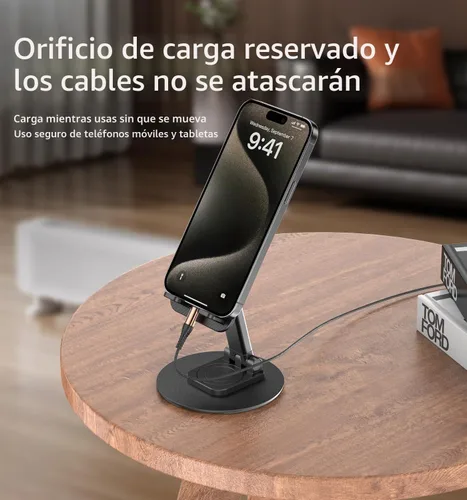 Vista 3 de 360° Rotating Cell Phone Stand for Desk