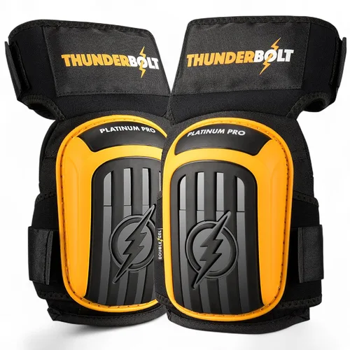 Vista 11 de Rodilleras Thunderbolt para Hombres de Construcción, Rodilleras de Trabajo para Hombres y Mujeres con Doble Gel para Jardinería, Colocación