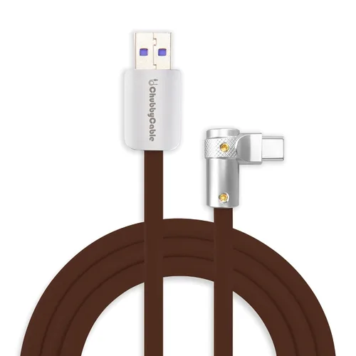 Vista 9 de chubbycable FlexElbow - Cable de carga rápida de 90 grados y 240 W, cable USB C en ángulo recto, cable de carga de silicona compatible con iPhone