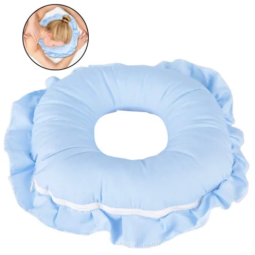 Vista 2 de Dioche Poliéster Face Relax Almohada SPA SPA Masaje Almohada ahuecada Almohada de descanso para siesta Cojín de masaje Almohada de masaje Belleza