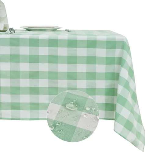 Vista 40 de BALCONY & FALCON Mantel Rectangular de Lino Sintético Impermeable Lavable Limpiable Cubierta de Mesa para Decoración de Mesa de Cocina Comedor