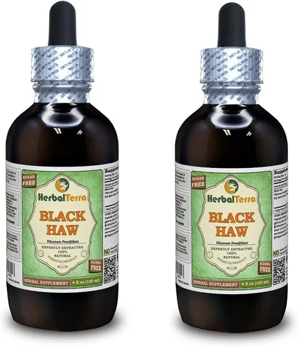 Vista 15 de Herbal Terra LLC Black Haw (Viburnum Prunifolium) Tintura, extracto líquido de corteza seca, 2 onzas