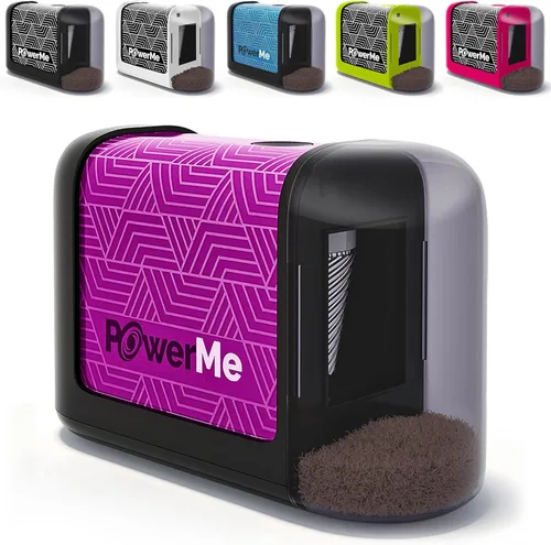 Vista 9 de Powerme - Sacapuntas eléctrico con batería para niños, escuela, hogar, oficina, aula, artistas, funciona con pilas, para lápices de colores, ideal