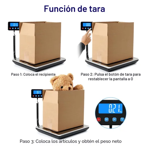 Vista 6 de TIPRE Báscula de envío de 440 libras para paquetes, báscula postal digital resistente con pantalla LCD, escala exprés de alta precisión de 0.35