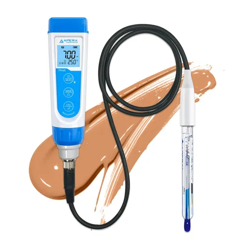 Vista 12 de Apera Instruments PH60-MS Kit de Probador de Medidor de pH Portátil con Electrodo de pH Semi-Micro LabSen 246-5 ATC para Medición de pH de Grado