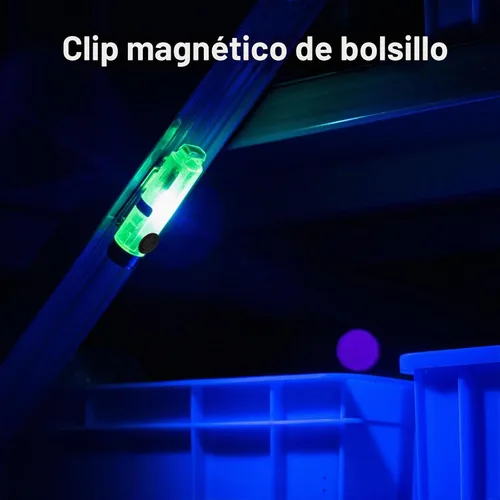 Vista 8 de RovyVon Aurora A5-G4 USB C - Linterna recargable con llavero de 6500 K, 650 lúmenes, linterna EDC de tamaño mini súper brillante, con 2 luces B