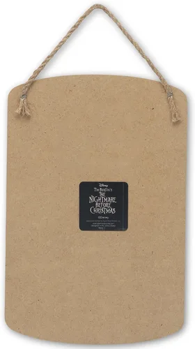 Vista 3 de Disney - Cartel colgante de madera con texto en inglés «The Nightmare Negro/Blanco