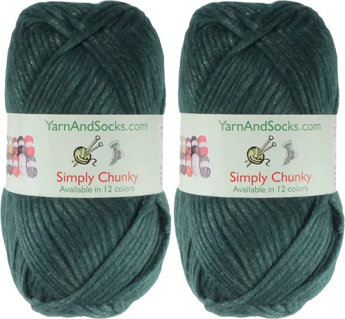 Vista 38 de JubileeYarn Halo Fables Yarn - 100g/Skein Bulky Polyester - North Wind Sun - 2 Skeins