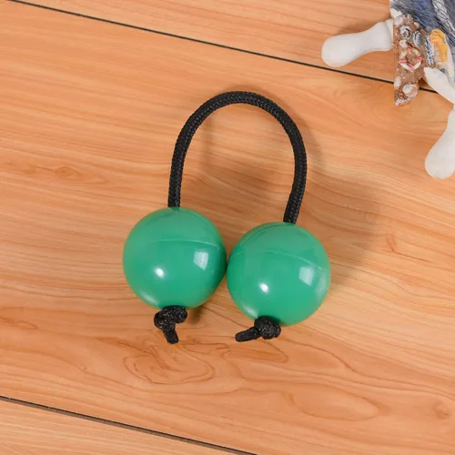 Vista 3 de MGTECH Paquete de 2 bolas agitadoras Asalato Kashaka, instrumento de ritmo tradicional africano Aslatua, verde
