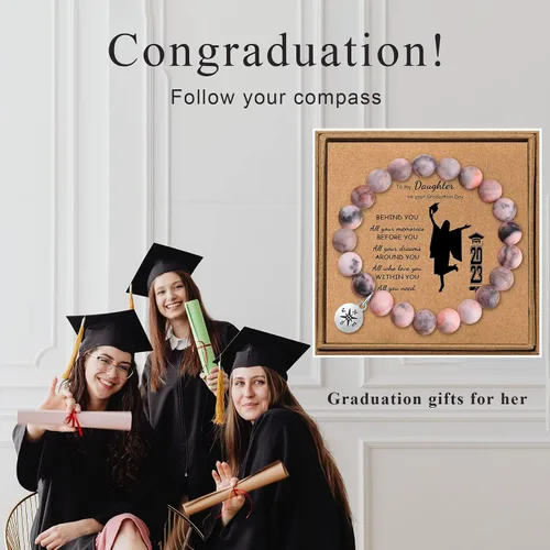 Vista 6 de Regalos de graduación para hija, hermanas, novia, novio, hijo, clase de 2023, estudiantes de último año, escuela secundaria, universidad, mujeres