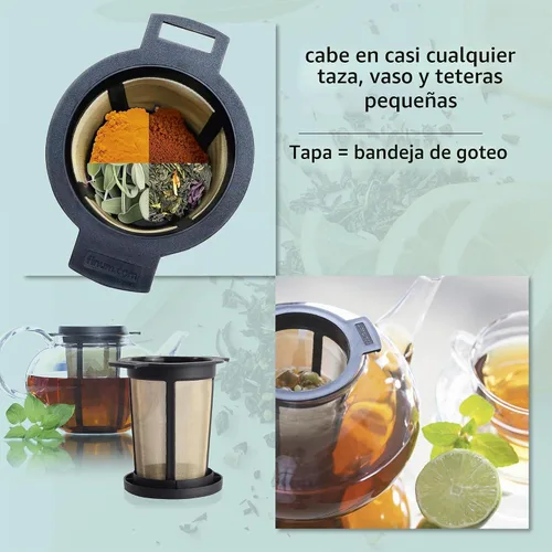 Vista 4 de Cesta de infusión Finum, L, Negro