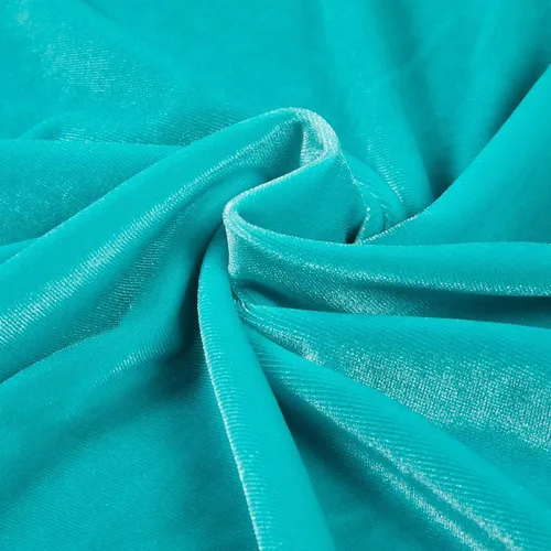 Vista 12 de Valentina Textile Inc La tela de terciopelo elástico mide 58/60 pulgadas de ancho (1 yarda, azul bebé)