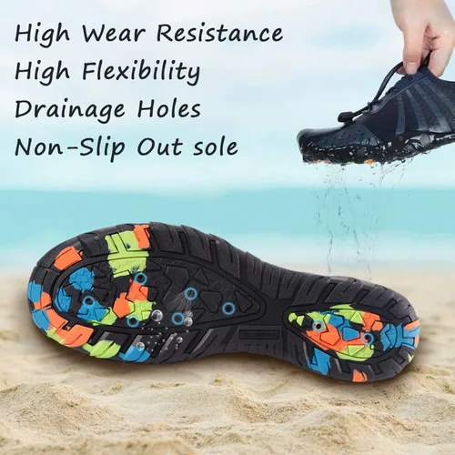 Vista 4 de YALOX - Zapatos de agua de secado rápido para hombre y mujer, para exteriores, proporcionan una sensación de ir descalzo, para usarlos en la playa