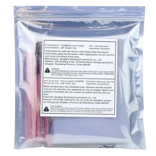 Vista 5 de Kit de extensiones de pestañas 20D+40D, kit de racimos de pestañas para unir y sellar, impermeable, kit de extensiones de pestañas individuales, kit