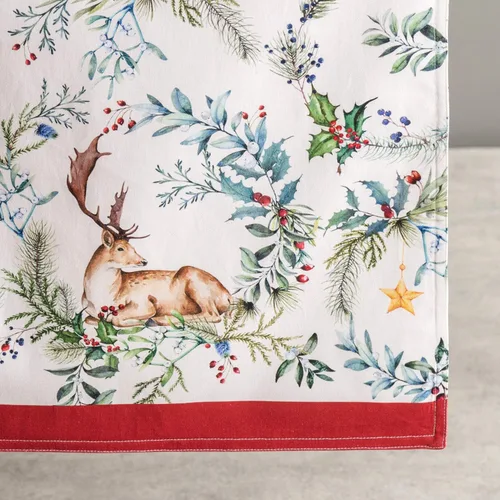 Vista 4 de Camino Maison d' Hermine de mesa, 100 % algodón, diseño para Día de Acción de Gracias y Navidad