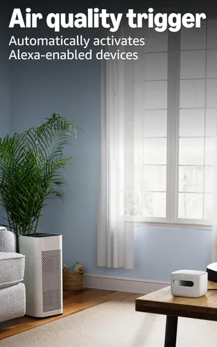 Vista 7 de Amazon Smart Air Quality Monitor - Conoce la calidad del aire, Compatible con Alexa