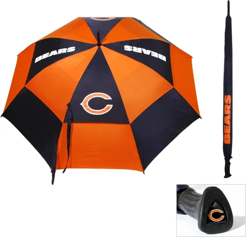 Vista 8 de Team Golf NFL San Francisco 49ers - Paraguas de golf de 62 pulgadas con funda protectora, diseño de protección contra el viento de doble toldo