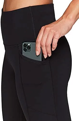 Vista 2 de RBX Active - Leggings de yoga para correr con bolsillos y cintura alta a prueba de sentadillas para mujer