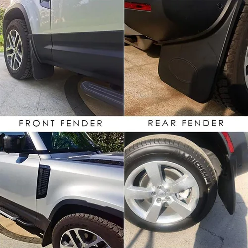 Vista 3 de YIWANG 4 unids/set guardabarros de coche guardabarros aletas de barro protectores contra salpicaduras para Land Rover Defender 110 2020 2021