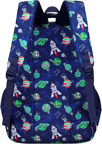 Vista 9 de Mochila infantil para niños niños o niñas Mochila de escuela primaria para adolescentes Colección Campus 17 pulgadas de alto , Astro Navy