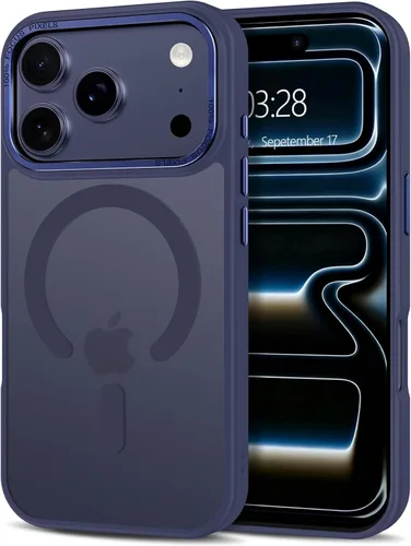 Vista 30 de Anuck - Funda magnética para iPhone 11 compatible con MagSafe, carcasa trasera mate translúcida dura, borde de TPU, delgada, resistente a impactos