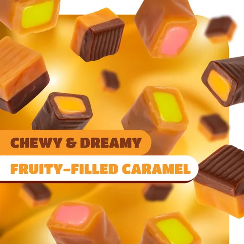 Vista 6 de Mezcla de caramelo de caramelo, caramelos rellenos envueltos individualmente, paquete de 2 libras