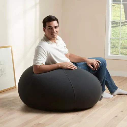 Vista 2 de Yogibo Pod X Sillón Pequeño de Bolsita de Frijoles para Salón para Adultos y Adolescentes con Relleno, Suave, de Felpa, Cómodo, Bolsita de Frijoles