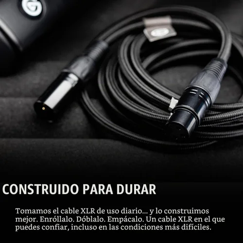 Vista 2 de Elgato Cable XLR – Cable de micrófono blindado para grabación de estudio y producción en vivo, pines chapados en oro, macho a hembra, para micrófono