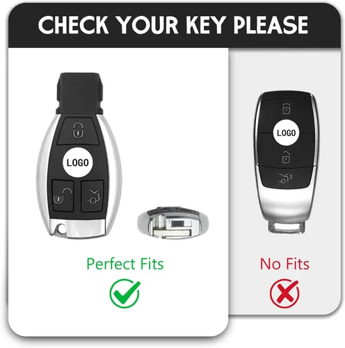 Vista 2 de Funda para llavero de automóvil de Mercedes Benz, con protección de TPU suave, compatible con Mercedes Benz C E S M CLS CLK G Class Keyless Smart