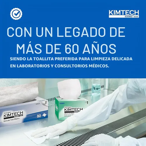 Vista 3 de KIMTECH Kimwipes Paños para Tareas Delicadas Kimtech Science (34721), Blanco, 2 Capas, 15 Cajas Pop-Up / Estuche, 90 Hojas / Caja, 1,350 Hojas