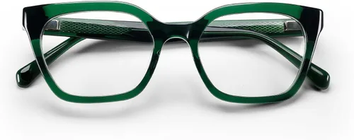 Vista 2 de eyebobs Overlook - Gafas de lectura tradicionales y de luz azul Verde medianoche