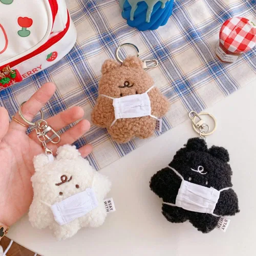 Vista 3 de Sunfans Llavero de oso de felpa para hombres y mujeres, con diseño de oso de gran capacidad